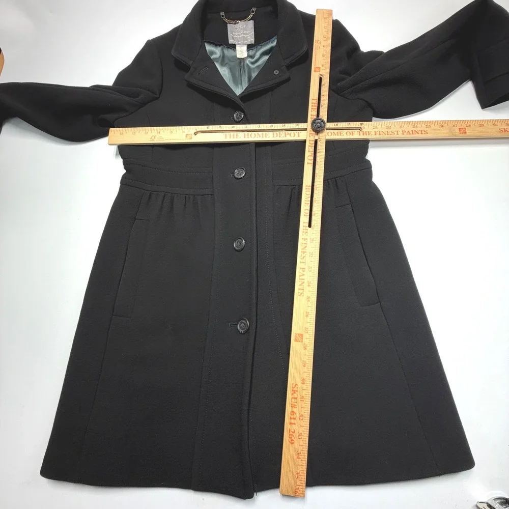 J.Crew Double Cloth Wool Coat Black Princess Peacoat Women 16 Thinsulate - Picture 3 of 10